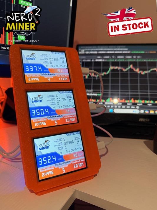 Triple 3 X Nerdminer V2 Mining Rig – Bitcoin Lottery Miner - UK STOCK